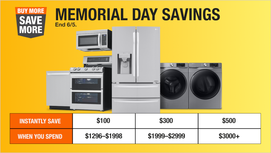 $500 On Select Appliances*
