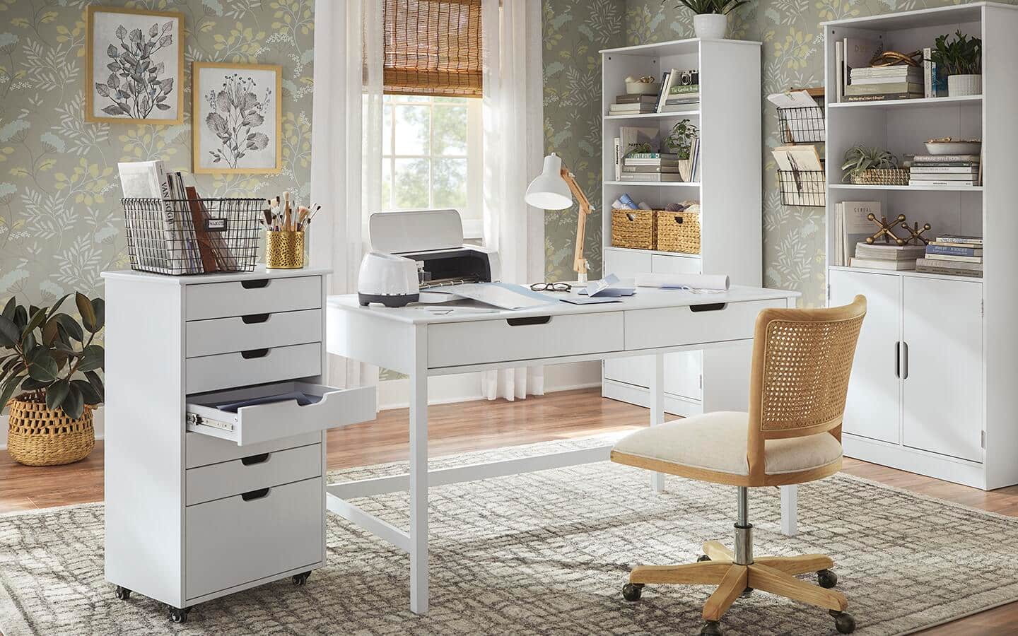 A craft room in a home office A craft room in a home office
