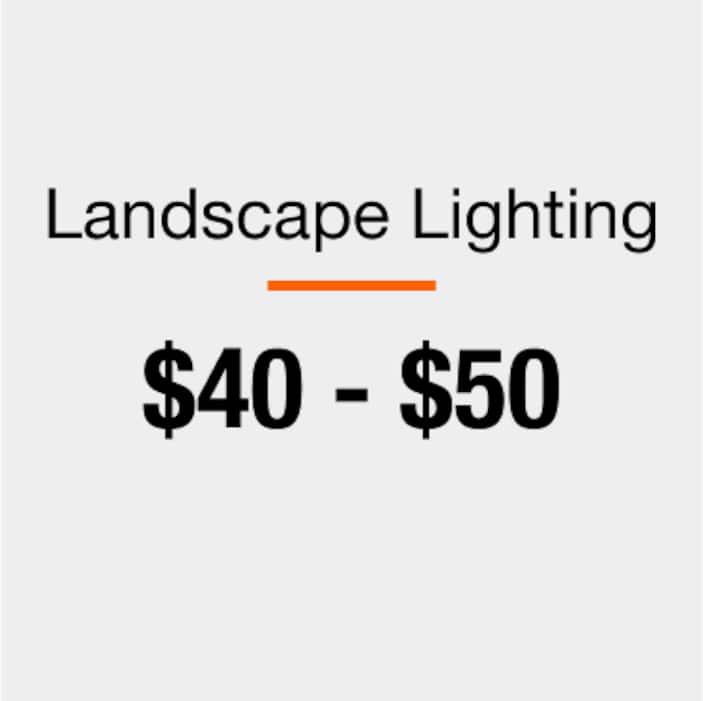 Landscape Lighting $40 - $50