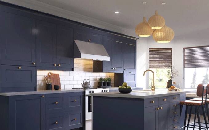 J Collection Devon Devon Cabinets in Midnight Blue