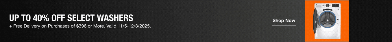 UP TO 40% OFF SELECT WASHERS