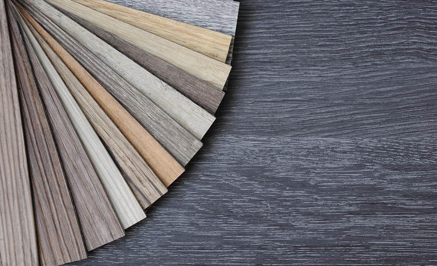 Wide color selection of vinyl planks
