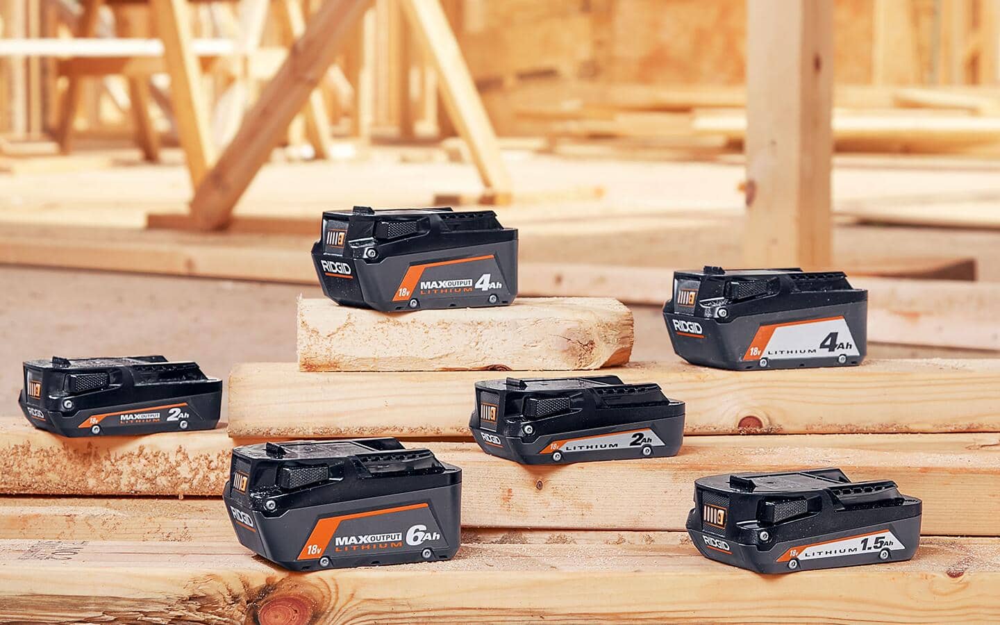 Lithium ion batteries on display.