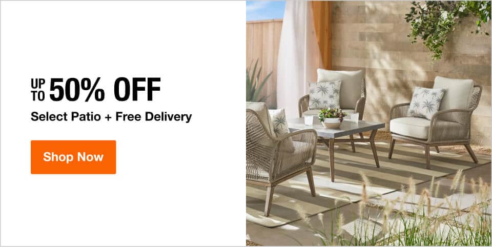 28March2024-HP-MW9-Hero1-UP TO 50% OFF Select Patio Furniture