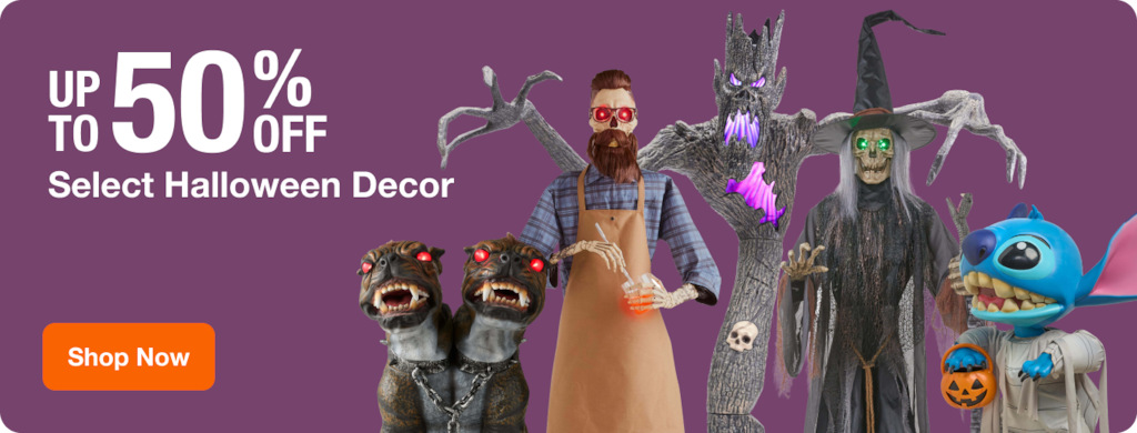 UP TO 50% OFF Select Halloween Decor