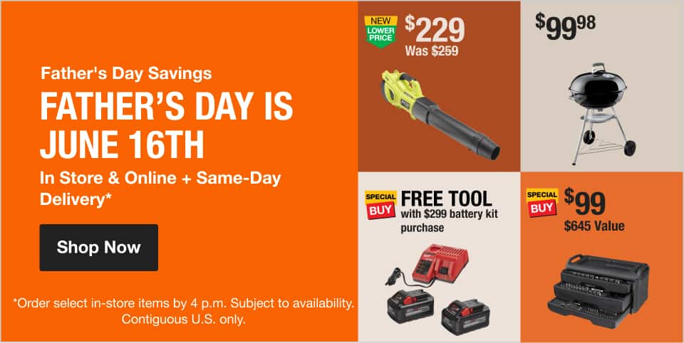 Father's Day Savings - Father's Day is June 16
