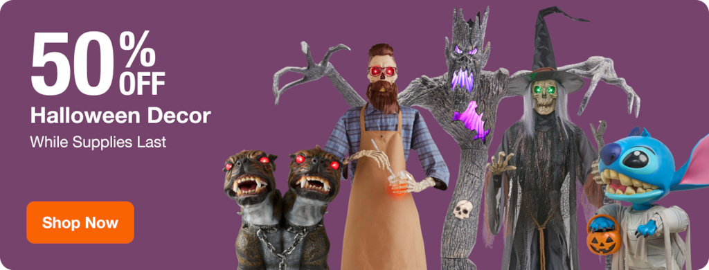 UP TO 50% OFF Select Halloween Decor