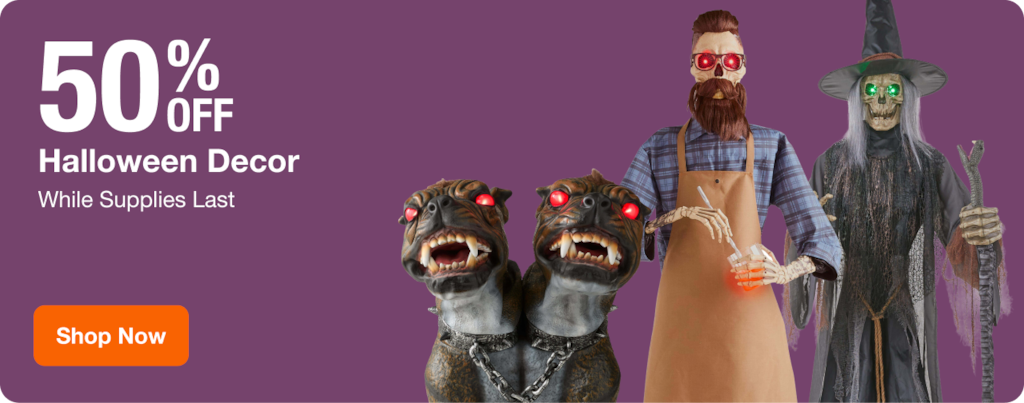 Up to 50% off select halloween decor