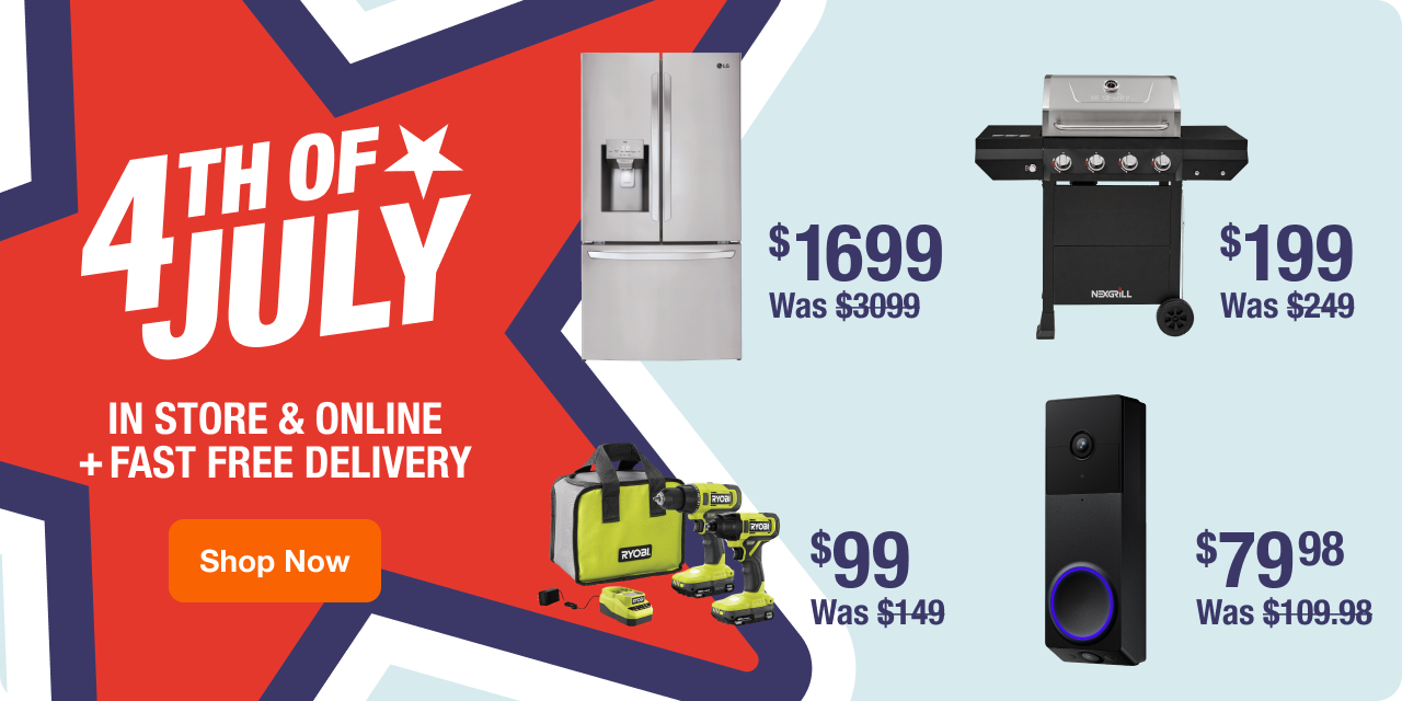 SHOP 4TH OF JULY DEALS In Store & Online + Fast Free Delivery