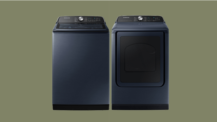 Samsung Brushed Navy Washer & Dryer Set Samsung Brushed Navy Washer & Dryer Set