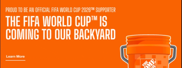 proud to be an OFFICIAL FIFA WORLD CUP 2026TM SUPPORTER. EMBRACE THAT HOME-FIELD ENERGY