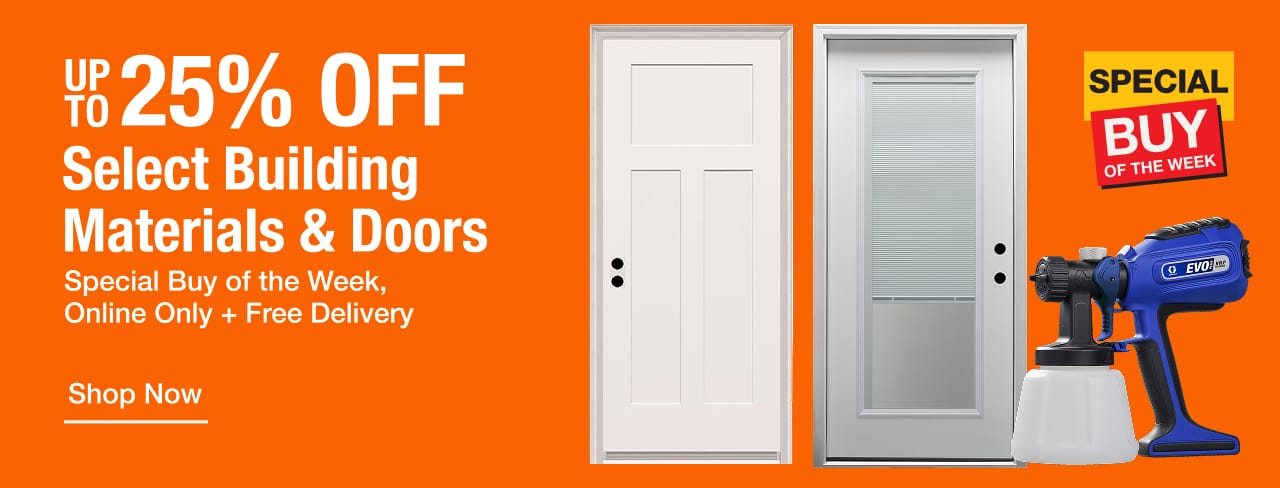 UP TO 25% OFF Select Building Materials & Doors Special Buy of the Week, Online Only + Free Delivery