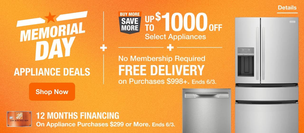 MEMORIAL DAY APPLIANCE DEALS + UP TO $1000 OFF Select Appliances + FREE DELIVERY on Purchases $998+
