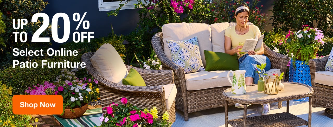 UP TO 20% OFF Select Online Patio Furniture