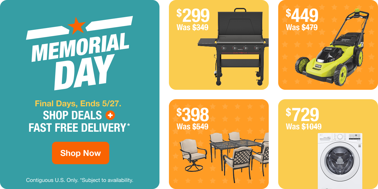 SHOP DEALS + Fast Free Delivery* Contiguous U.S. Only. *Subject to availability
